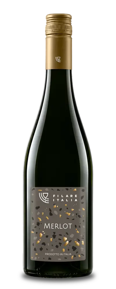 bottiglia vino rosso filare italia