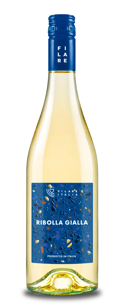 bottiglia vino bianco filare italia